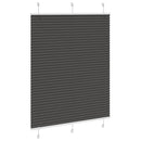 vidaXL pliszírozott redőny fekete 105x150 cm szövetszélesség 104,4 cm