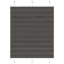 vidaXL pliszírozott redőny fekete 110x150 cm szövetszélesség 109,4 cm
