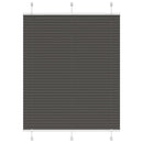 vidaXL pliszírozott redőny fekete 110x150 cm szövetszélesség 109,4 cm