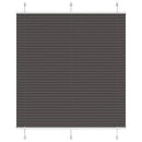 vidaXL pliszírozott redőny fekete 115x150 cm szövetszélesség 114,4 cm