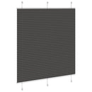 vidaXL pliszírozott redőny fekete 115x150 cm szövetszélesség 114,4 cm