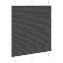vidaXL pliszírozott redőny fekete 120x150 cm szövetszélesség 119,4 cm