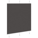 vidaXL pliszírozott redőny fekete 120x150 cm szövetszélesség 119,4 cm