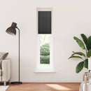 vidaXL pliszírozott redőny fekete 40x200 cm szövetszélesség 39,4 cm