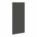 vidaXL pliszírozott redőny fekete 85x200 cm szövetszélesség 84,4 cm