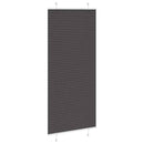 vidaXL pliszírozott redőny fekete 90x200 cm szövetszélesség 89,4 cm