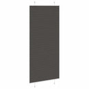 vidaXL pliszírozott redőny fekete 95x200 cm szövetszélesség 94,4 cm