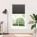 vidaXL pliszírozott redőny fekete 105x200 cm szövetszélesség 104,4 cm