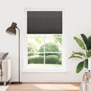 vidaXL pliszírozott redőny fekete 115x200 cm szövetszélesség 114,4 cm