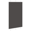 vidaXL pliszírozott redőny fekete 115x200 cm szövetszélesség 114,4 cm