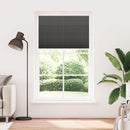 vidaXL pliszírozott redőny fekete 120x200 cm szövetszélesség 119,4 cm