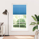 vidaXL pliszírozott redőny kék 110x200 cm szövetszélesség 109,4 cm