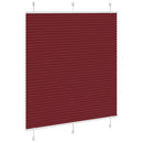 vidaXL pliszírozott redőny Bordeaux piros 120x100 cm szövetszélesség