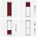 vidaXL pliszírozott redőny Bordeaux piros 55x200 cm szövetszélesség