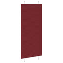 vidaXL pliszírozott vak Bordeaux piros 85x200 cm szövetszélesség
