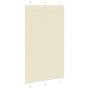 vidaXL pliszírozott redőny krém 115x200 cm szövetszélesség 114,4 cm