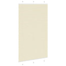 vidaXL pliszírozott redőny krém 120x200 cm szövetszélesség 119,4 cm
