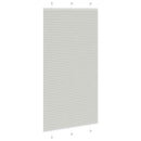 vidaXL pliszírozott redőny világosszürke 110x200 cm szövetszélesség