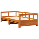 vidaXL viaszbarna tömör fenyőfa kanapéágy matrac nélkül 90 x 190 cm