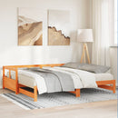 vidaXL viaszbarna tömör fenyőfa kanapéágy matrac nélkül 90 x 190 cm