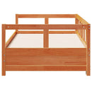 vidaXL viaszbarna tömör fenyőfa kanapéágy matrac nélkül 90 x 190 cm