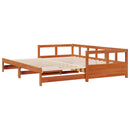 vidaXL viaszbarna tömör fenyőfa kanapéágy matrac nélkül 90 x 190 cm