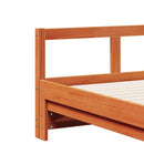 vidaXL viaszbarna tömör fenyőfa kanapéágy matrac nélkül 90 x 190 cm