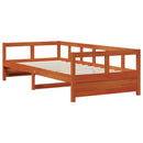vidaXL viaszbarna tömör fenyőfa kanapéágy matrac nélkül 80 x 200 cm