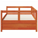 vidaXL viaszbarna tömör fenyőfa kanapéágy matrac nélkül 90 x 200 cm
