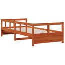 vidaXL viaszbarna tömör fenyőfa kanapéágy matrac nélkül 90 x 200 cm