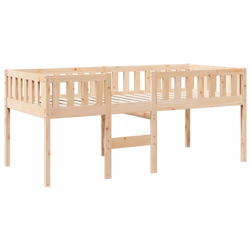 vidaXL tömör fenyőfa gyerekágy matrac nélkül 75 x 190 cm