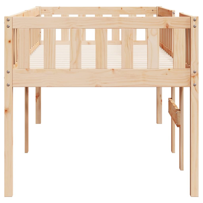 vidaXL tömör fenyőfa gyerekágy matrac nélkül 75 x 190 cm