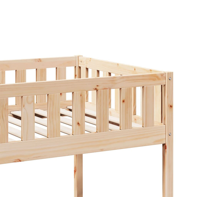 vidaXL tömör fenyőfa gyerekágy matrac nélkül 75 x 190 cm