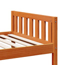vidaXL viaszbarna tömör fenyőfa gyerekágy matrac nélkül 90 x 200 cm