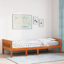 vidaXL viaszbarna tömör fenyőfa gyerekágy matrac nélkül 90 x 200 cm