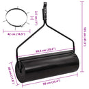 vidaXL fekete vas kerti fűhenger szellőztető tüskékkel 63 L