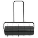 vidaXL fekete vas és acél kerti fűhenger szellőztetőtüskékkel 63 L