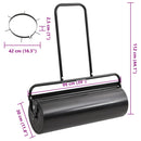 vidaXL fekete vas és acél kerti fűhenger szellőztetőtüskékkel 63 L