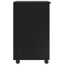 vidaXL MOSS fekete tömör fenyőfa görgős szekrény fiókokkal