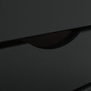 vidaXL MOSS fekete tömör fenyőfa görgős szekrény fiókokkal