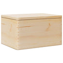 vidaXL Fa doboz fedővel 40x30x23 cm tömör fa fenyő