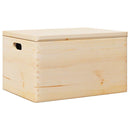 vidaXL Fa doboz fedéllel és fogantyúkkal 40x30x23 cm tömör fa fenyő