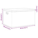 vidaXL Fa doboz fedéllel és fogantyúkkal 40x30x23 cm tömör fa fenyő