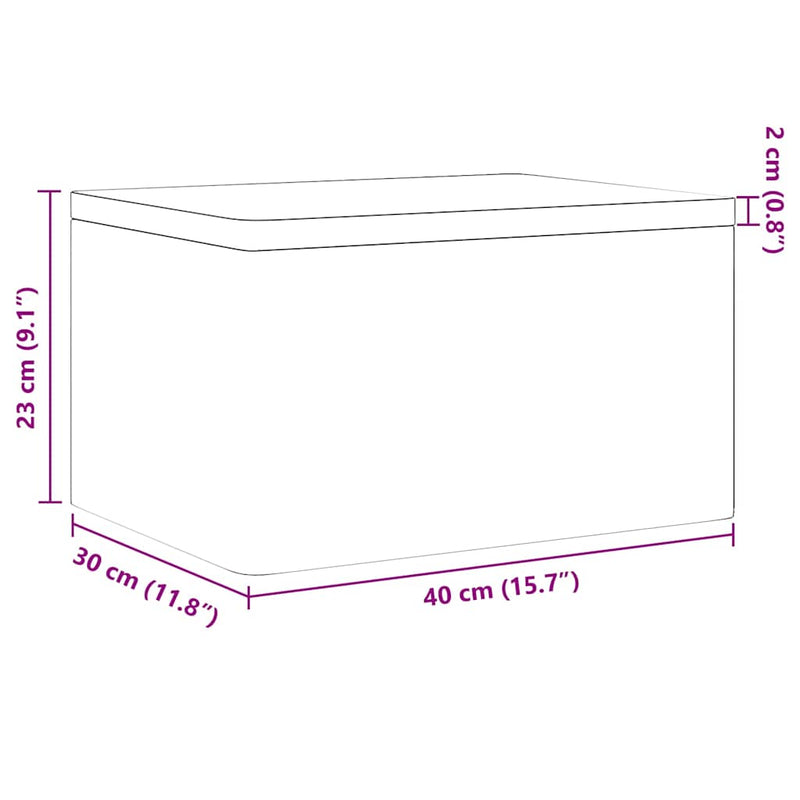 vidaXL Fa doboz tetővel fekete 40x30x23 cm tömör fa fenyő