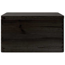 vidaXL fából készült doboz fedéllel és fogantyúkkal fekete