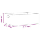 vidaXL Fa doboz fogantyúkkal fekete 40x30x13 cm tömör fa fenyő