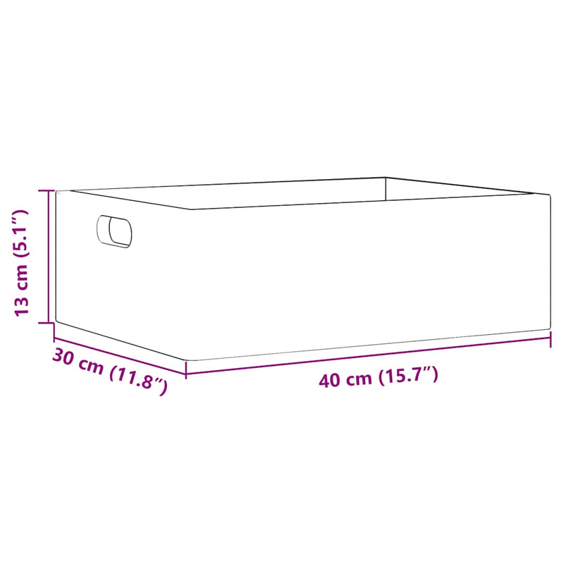 vidaXL Fa doboz fogantyúkkal fekete 40x30x13 cm tömör fa fenyő