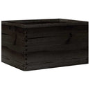vidaXL Fa doboz fogantyúkkal fekete 40x30x23 cm tömör fa fenyő