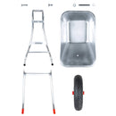 vidaXL talicska 90 L 150 kg Horganyzott acél és műanyag