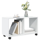 vidaXL fehér szerelt fa görgős szekrény 72 x 33 x 42,5 cm